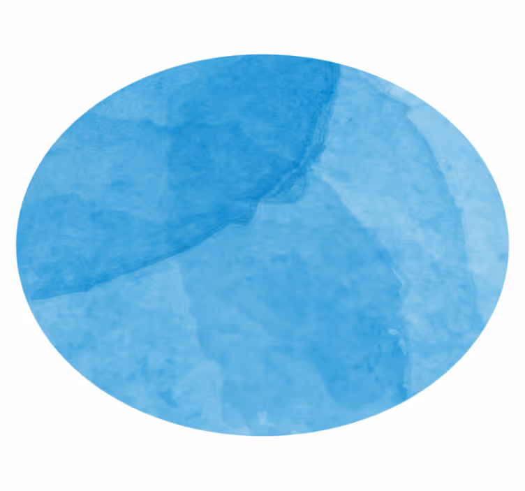 Vinyl Teppich minimalistisch abstraktes blaues Kreisdesign - TenStickers