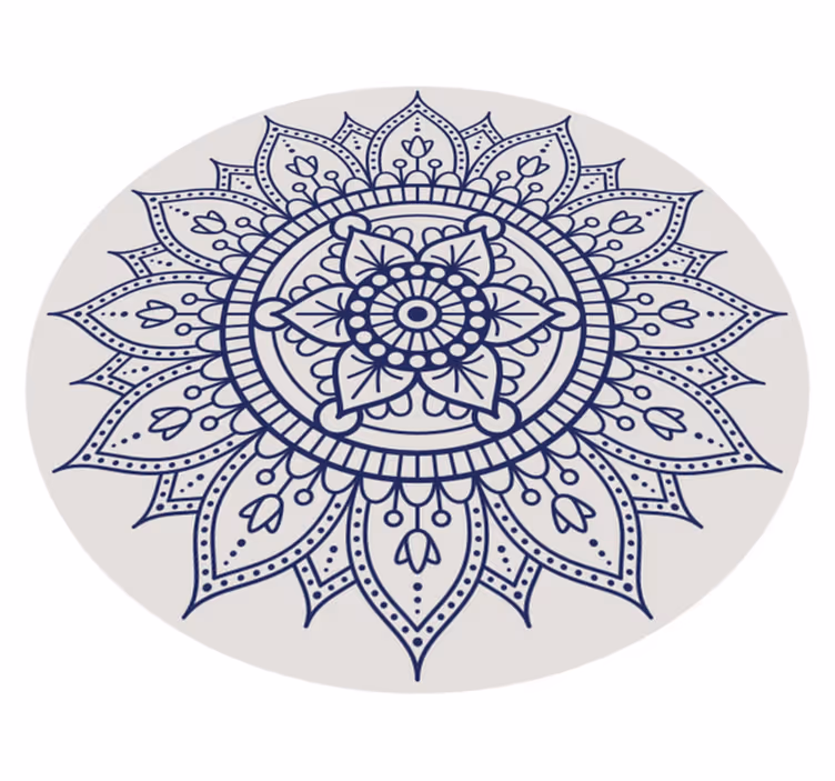 Vinyl Teppich Wohnzimmer kreisförmiges Mandaladesign - TenStickers