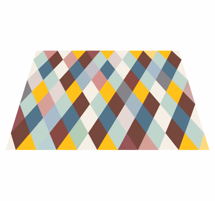 Vinyl Teppich geometrisch Diamantenmuster - TenStickers