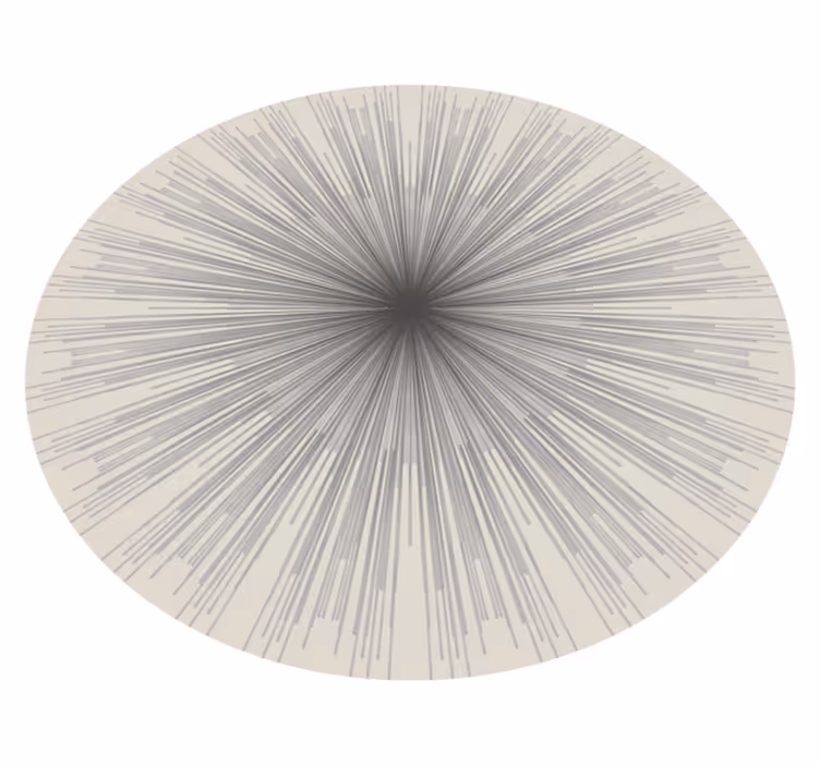 Vinyl Teppich minimalistisch geometrisches burst-runddesign - TenStickers