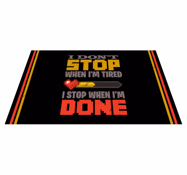 Vinyl Teppich Spruch mutiger Aussage Kräftige Farben - TenStickers