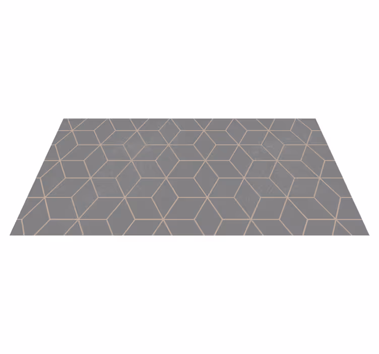 Vinyl Teppich geometrisches graues Sechseckmuster - TenStickers