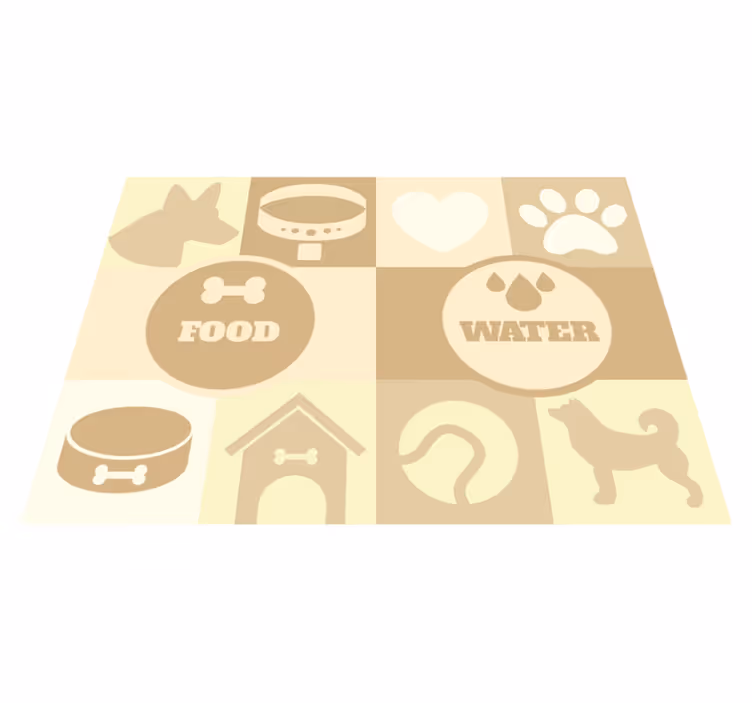 Vinylteppich Tiere Matte mit name - TenStickers