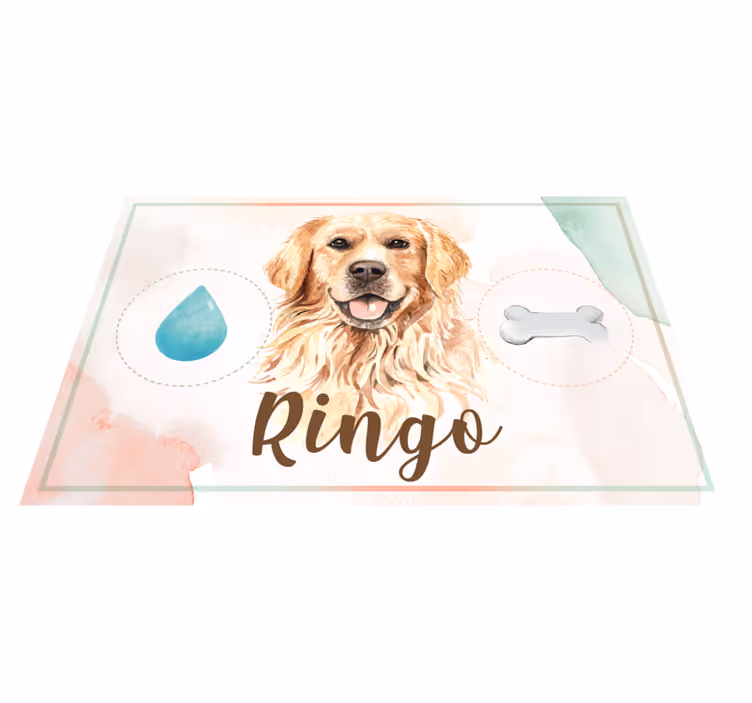 Vinylteppich Tiere Golden retriever Matte - TenStickers