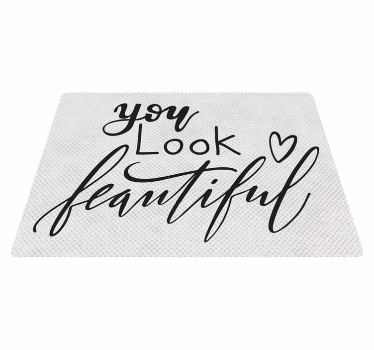 Vinylteppich Bad You Look Beautiful - TenStickers