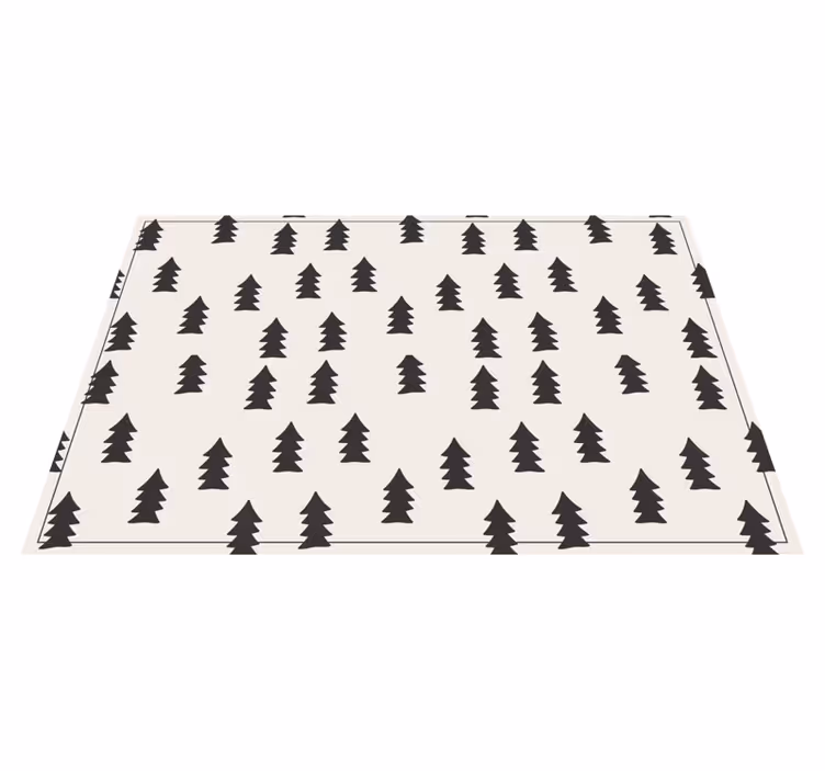 Vinylteppich nordisch Tannenbaum Muster - TenStickers