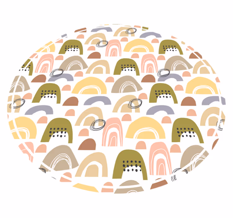 Vinylteppich Nordisches Regenbogenmuster - TenStickers