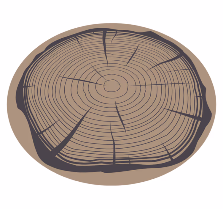 Vinylteppich Natur Baumstamm Optik - TenStickers