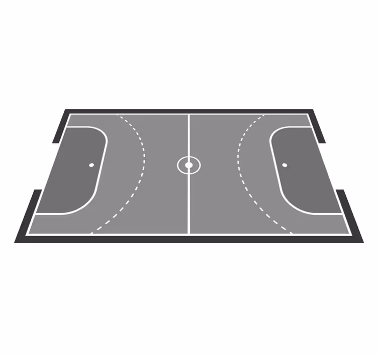 Vinyl Teppich minimalistisch Handballfeld - TenStickers