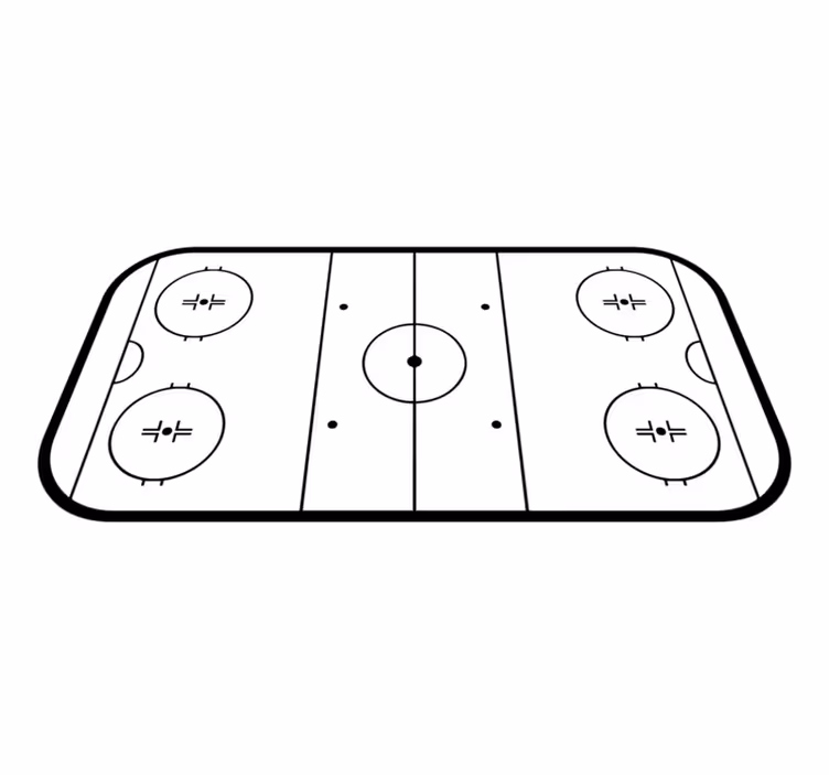 Vinylteppich minimalistisch Eishockeyfeld - TenStickers