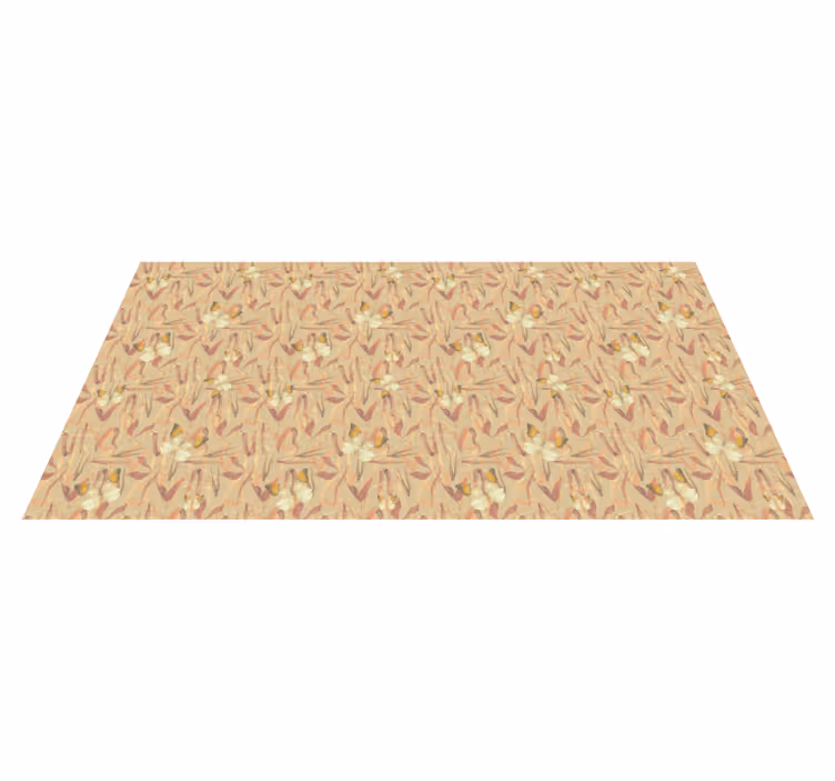 Vinyl Teppich Wohnzimmer ensemble mit blumenmuster - TenStickers
