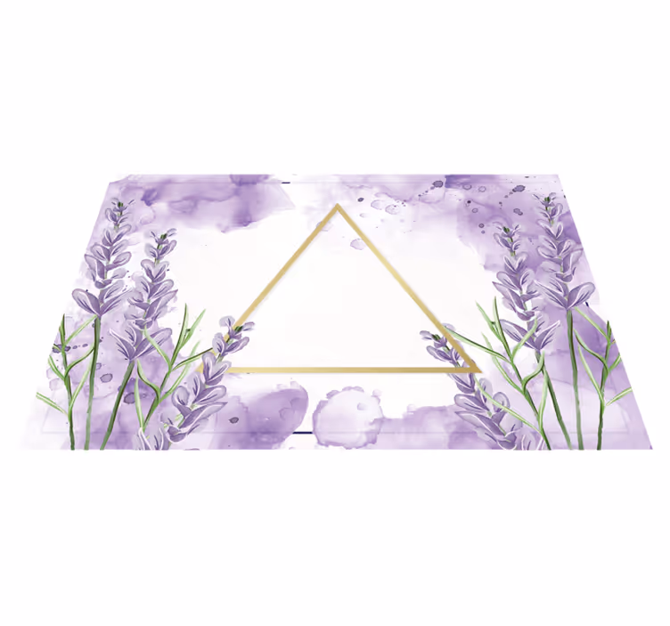 Vinylteppich modern Dreieck mit Lavendel - TenStickers