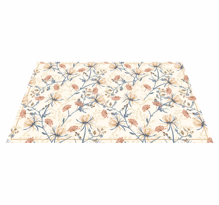 Vinylteppich Blumen im chinesischen Stil - TenStickers