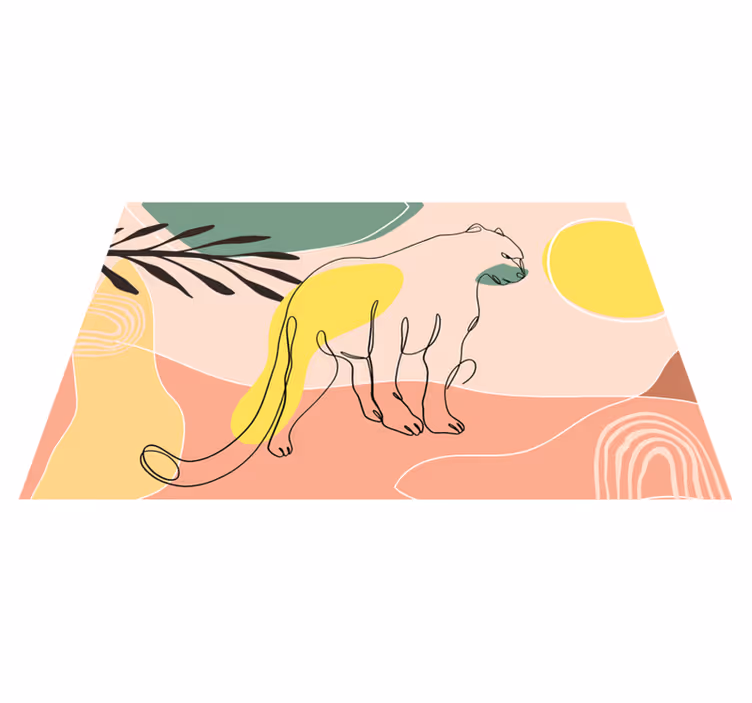 Vinylteppich handgezeichnete Panther  - TenStickers