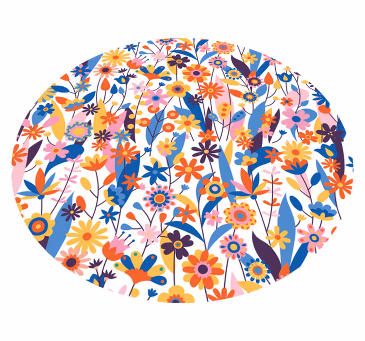 Vinylteppich Natur mehrfarbige Blumen - TenStickers