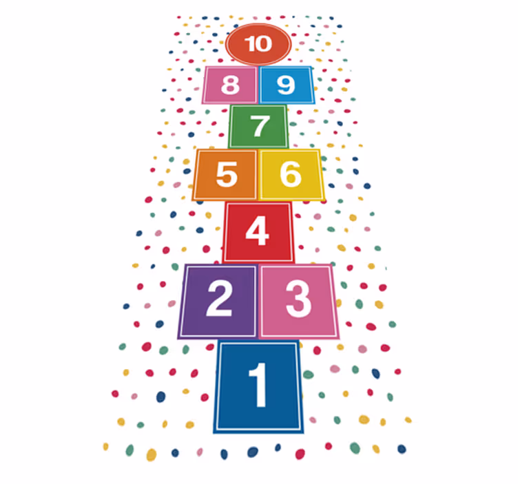 Vinylteppich hüpfspiel Design - TenStickers