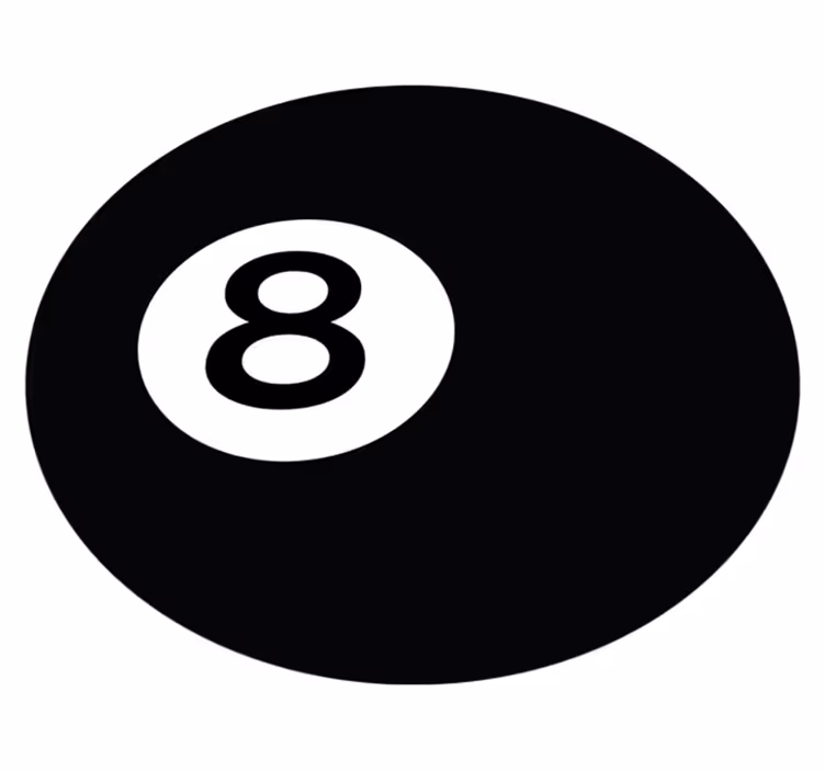 Vinyl Teppich Billardkugel 8 rund - TenStickers