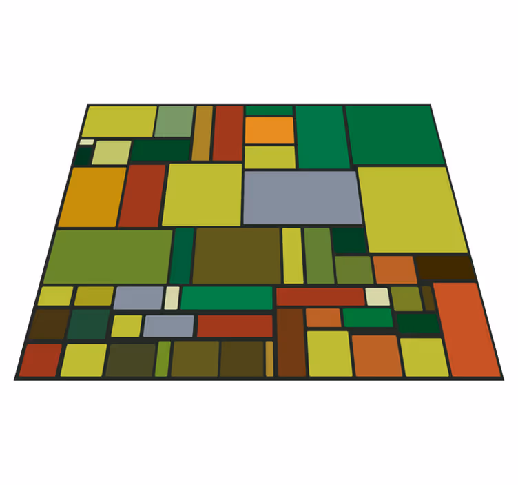 Retro Mosaik Vinylteppich mehrfarbig - TenStickers