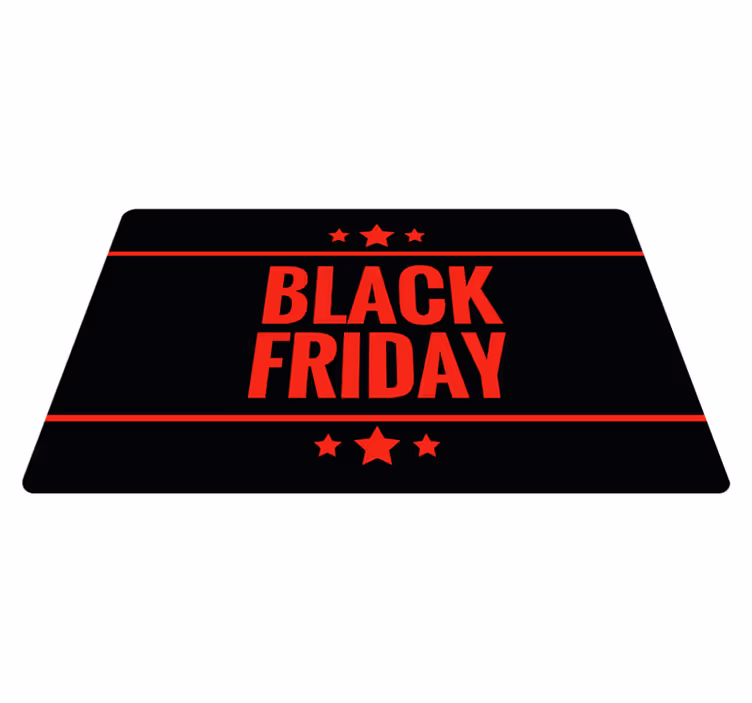 Vinylteppich schwarz black friday rot - TenStickers