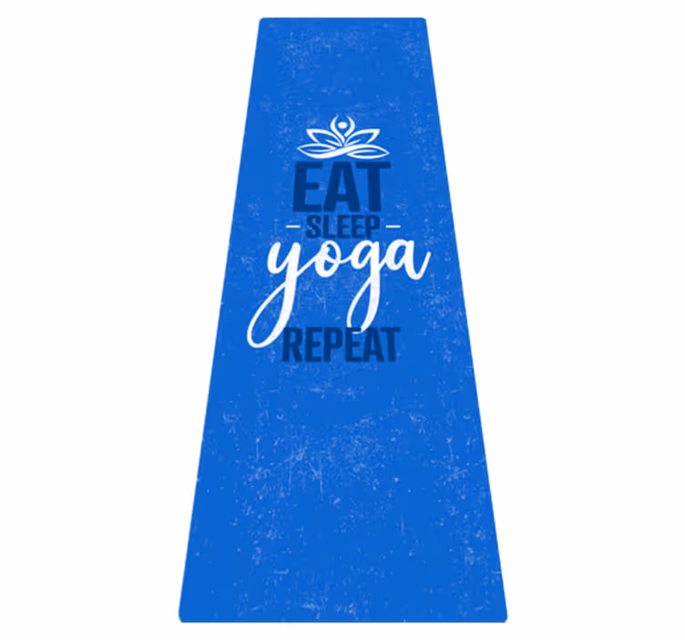 Vinyl Teppich Mandala Eat Sleep Yoga Repeat - TenStickers
