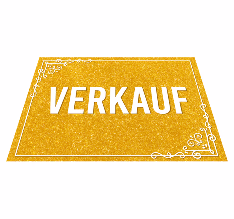 Vinyl Teppich für Verkauf gold Glitzer - TenStickers