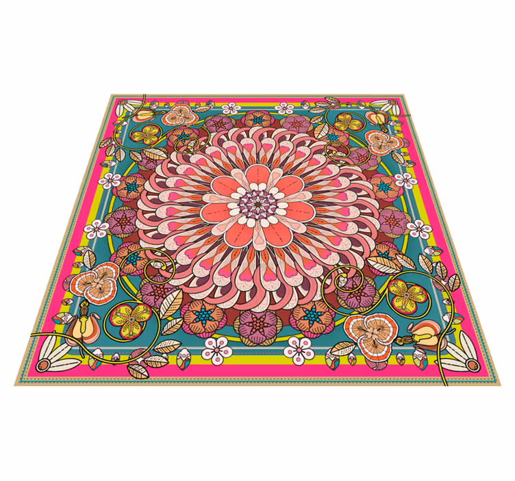 Vinyl Teppich Mandala mandalablüte - TenStickers