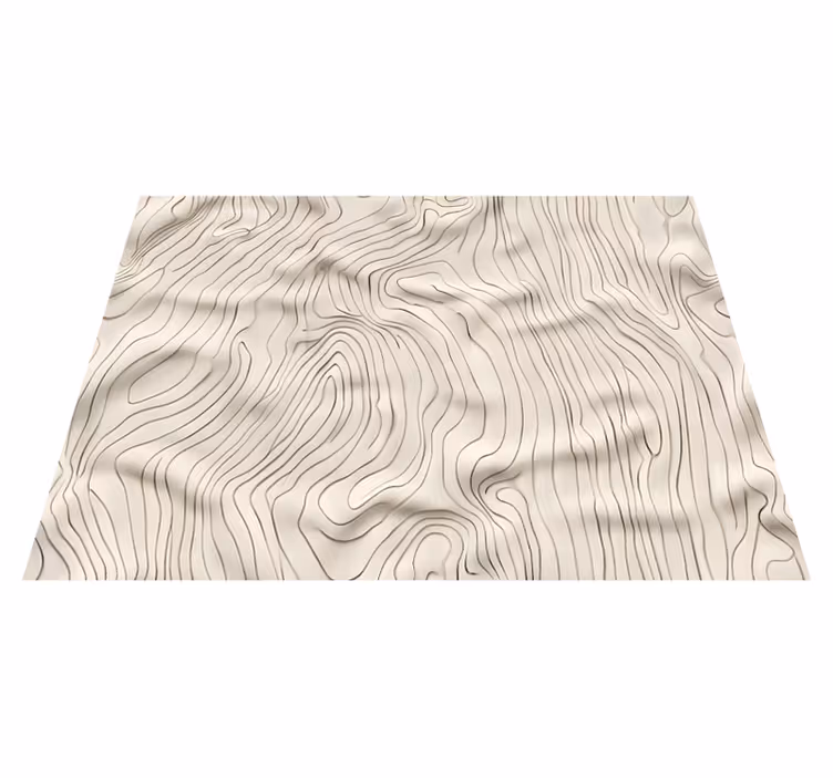 Vinyl Teppich beige abstrakte Linien - TenStickers
