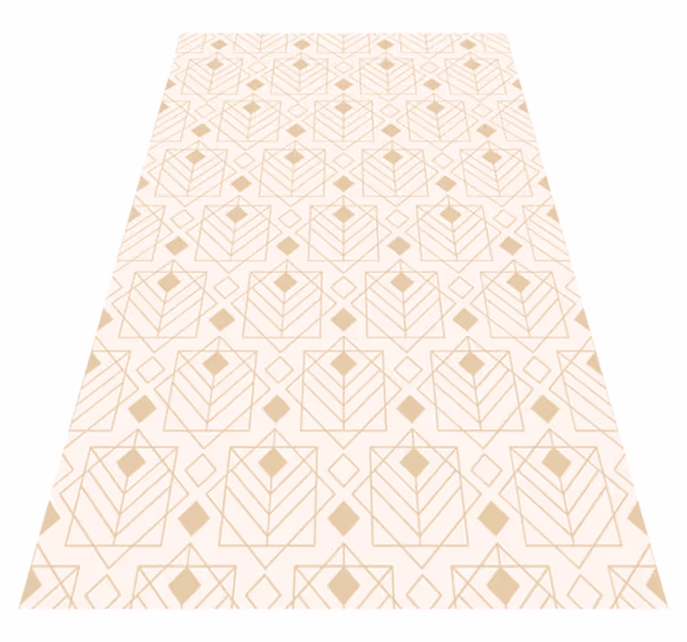 Vinyl Teppich beige Art-Deko-Muster - TenStickers