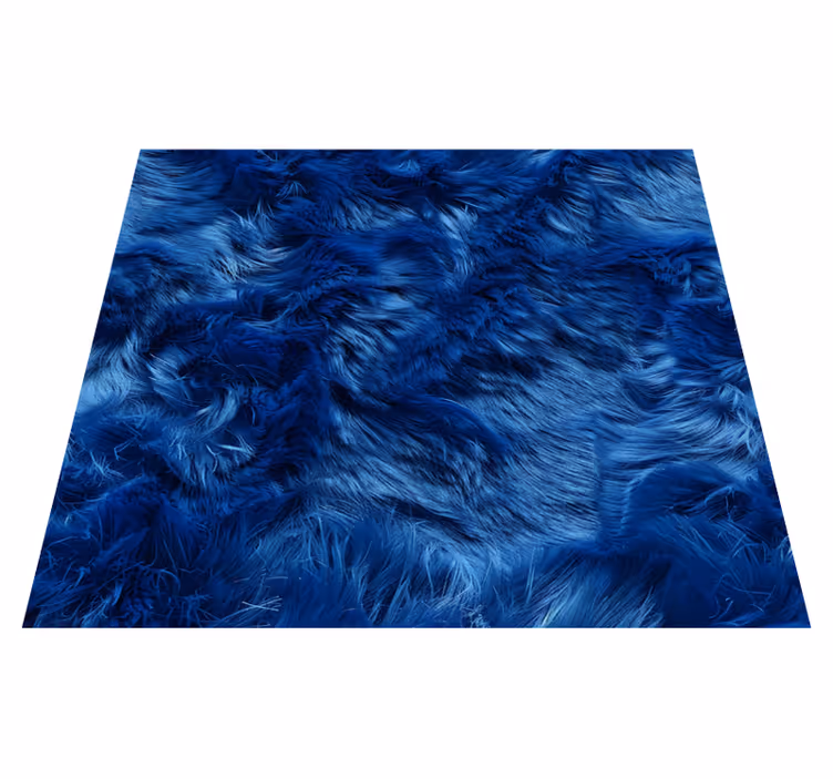 Vinyl Teppich blau Wolloptik - TenStickers