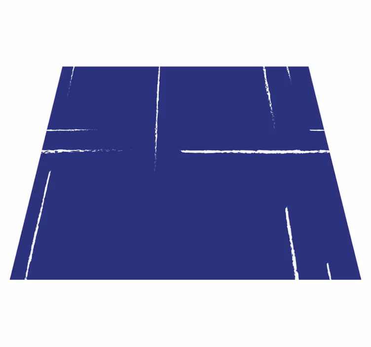 Vinyl Teppich blau modernes Linienmuster - TenStickers
