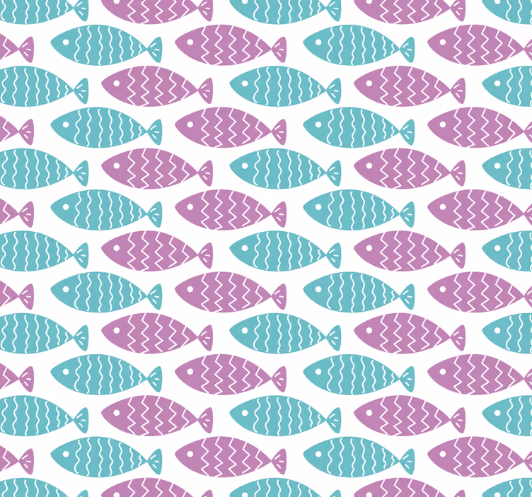 Tapete Baby geometrisches fischmotiv - TenStickers