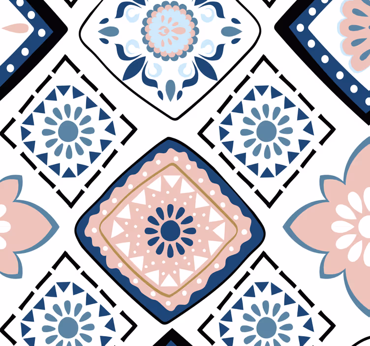 Fliesen Tapete fliesenmuster eleganz - TenStickers