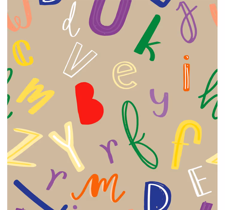 Tapete Schriftzug buntes Alphabet - TenStickers