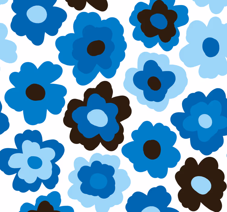 Blumentapete Natur Blauer Mohn  - TenStickers