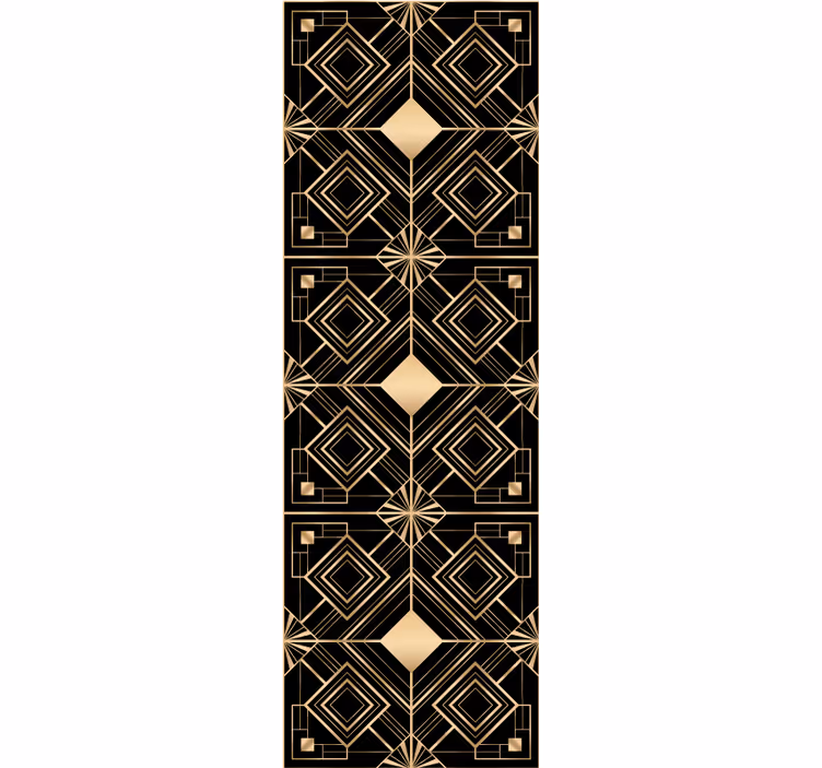 Tapete Esszimmer geometrische goldene formen - TenStickers