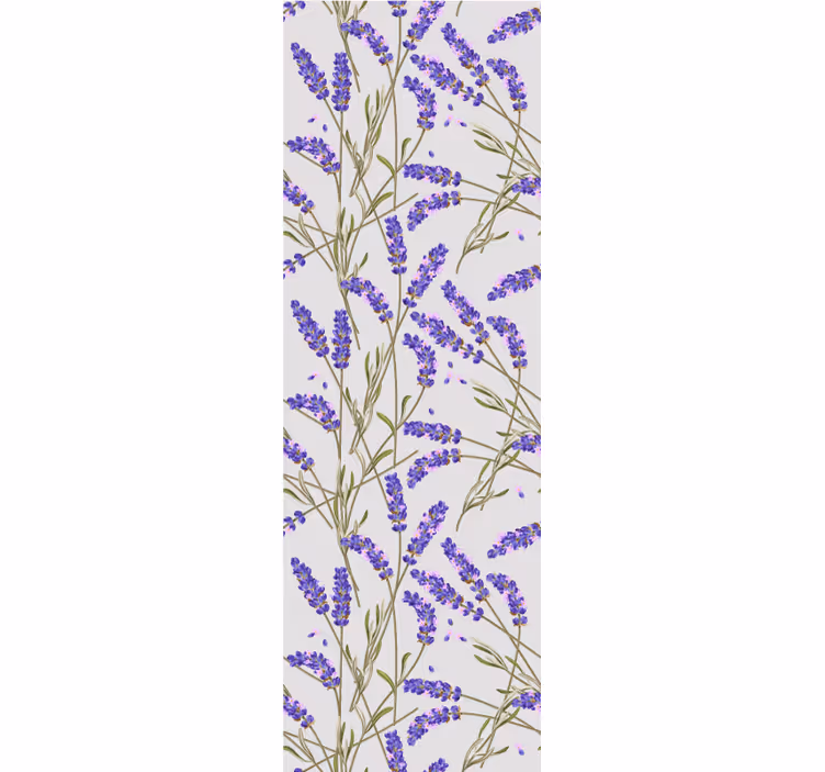 Blumentapete mit lavendelblütenmuster - TenStickers