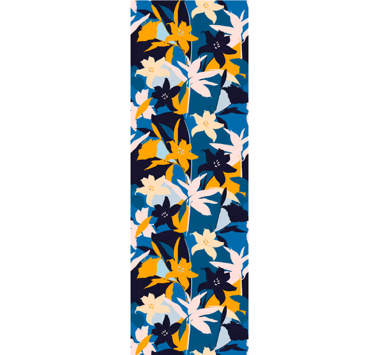 Tapete Natur Blumentapete abstraktes buntes Muster - TenStickers