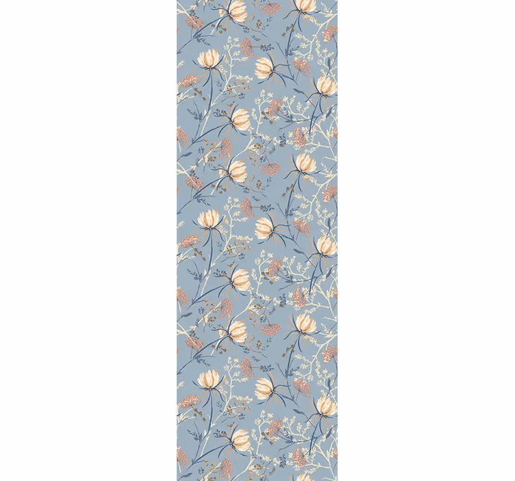 Blumentapete blaue naturszene - TenStickers