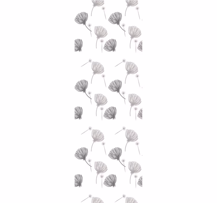 Blumentapete weißes zartes motiv - TenStickers