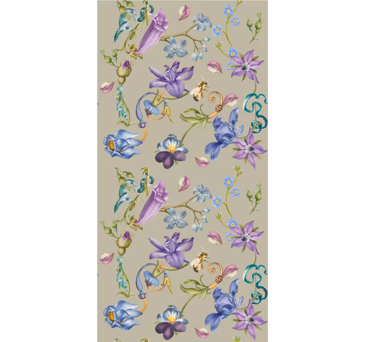 Blumentapete florales fantasie-design - TenStickers