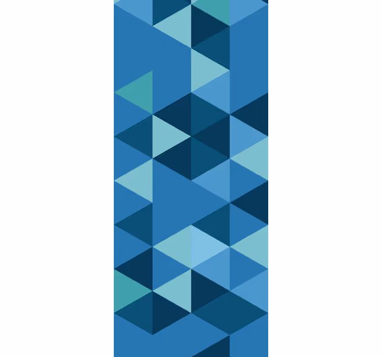 Tapete geometrisch mit blauen kleinen figuren - TenStickers