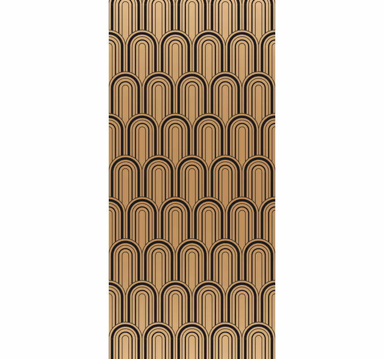 Tapete geometrisch braunes bogenmusterdesign - TenStickers