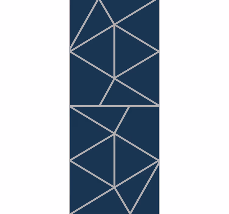 Tapete geometrisch dünne linien blaues motiv - TenStickers