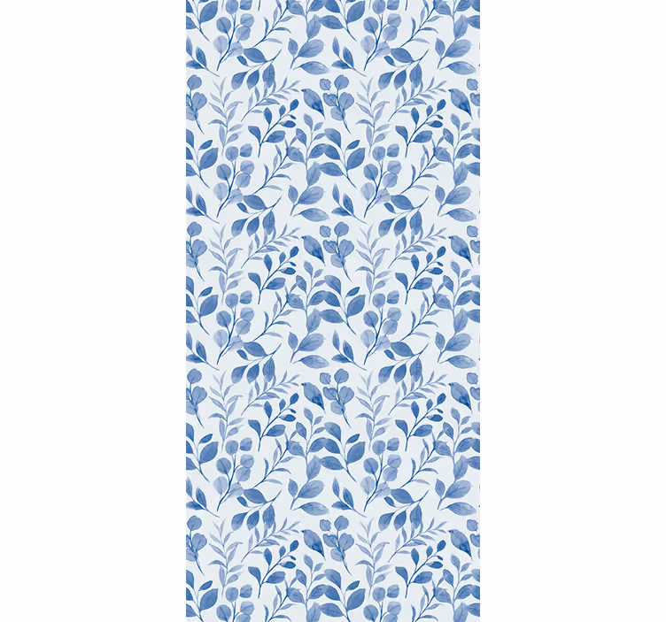 Schlafzimmer Tapete blaues Zweigmuster mit Blumen - TenStickers