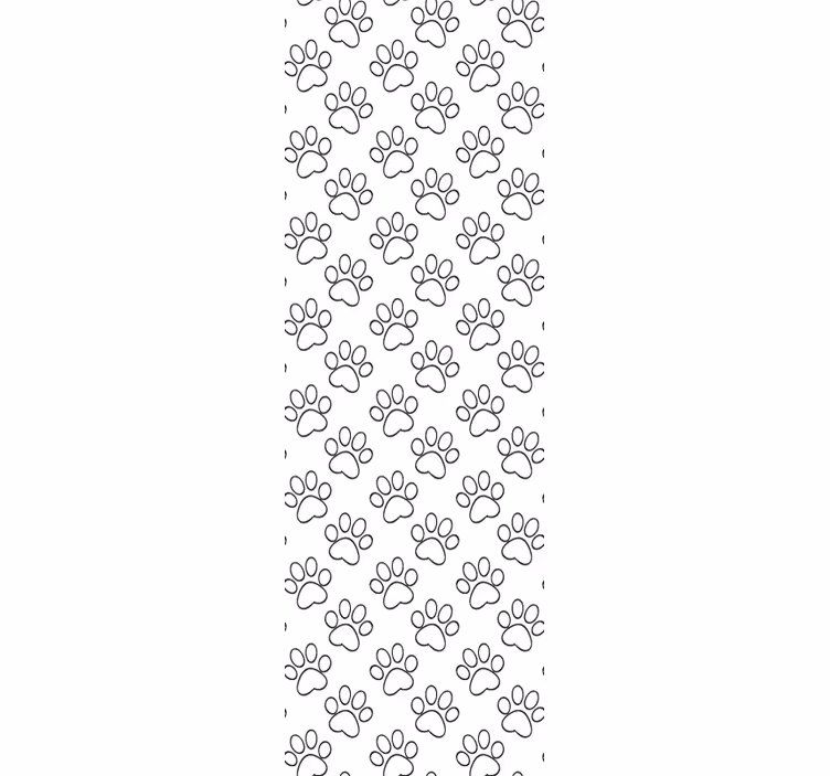 Katzen tapete mit pfotenabdruck design - TenStickers