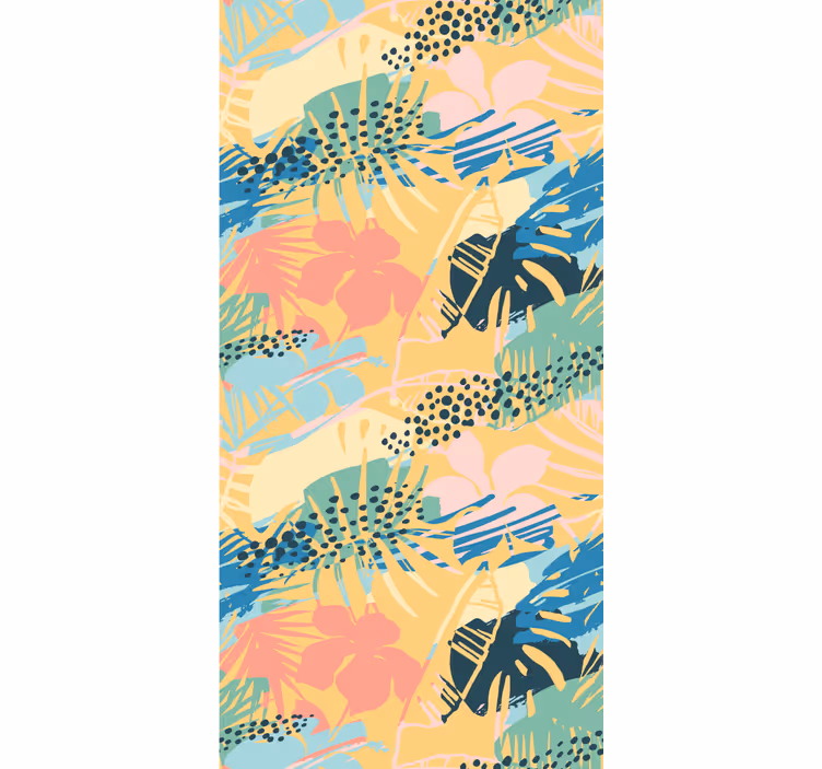 Tapete Natur tropische blumenmuster - TenStickers