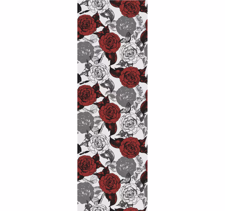 Blumentapete rotes blumenarrangement - TenStickers