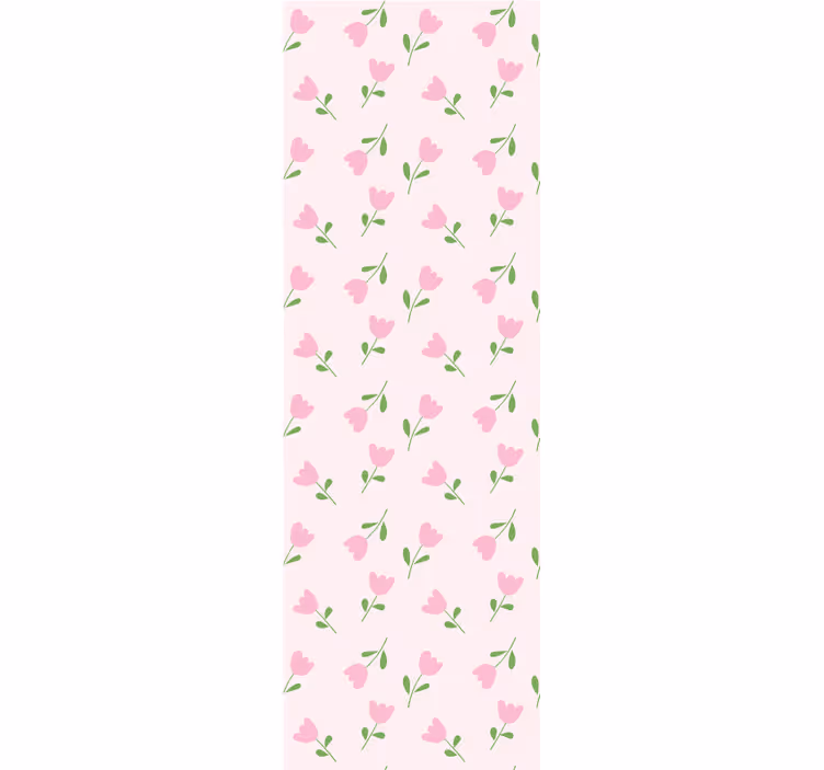 Blumentapete im pinken blumenmuster - TenStickers