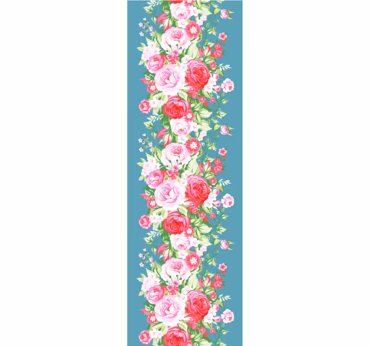 Blumentapete vertikale linien der blumenblüte - TenStickers