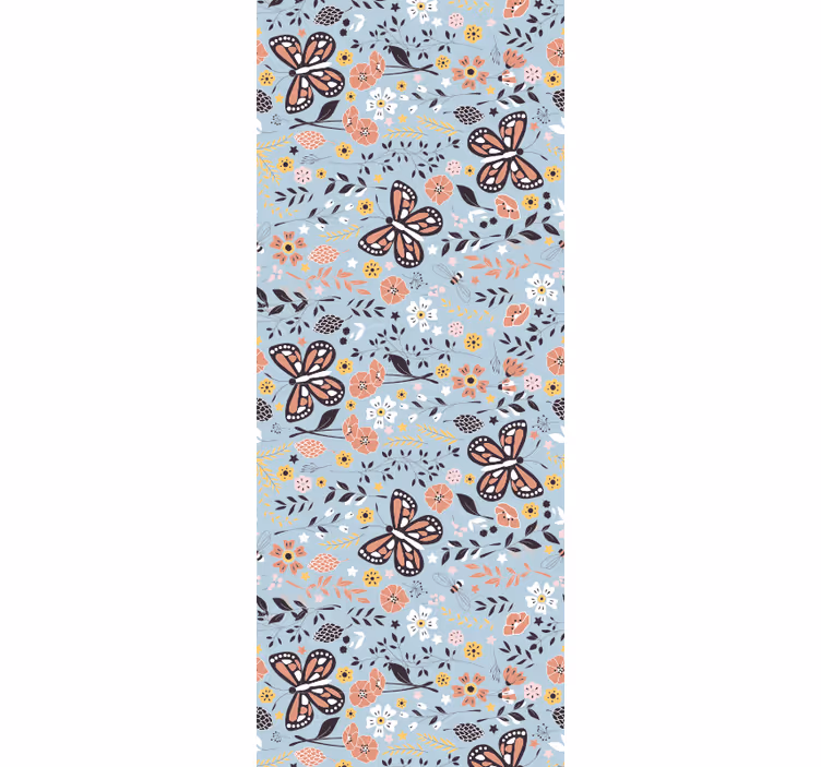 Tapete Schmetterling bezaubernde florale motive - TenStickers